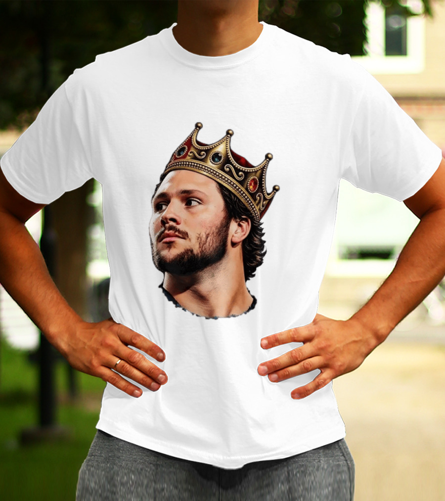 Josh Allen Buffalo Bills King Crown Football T-Shirt