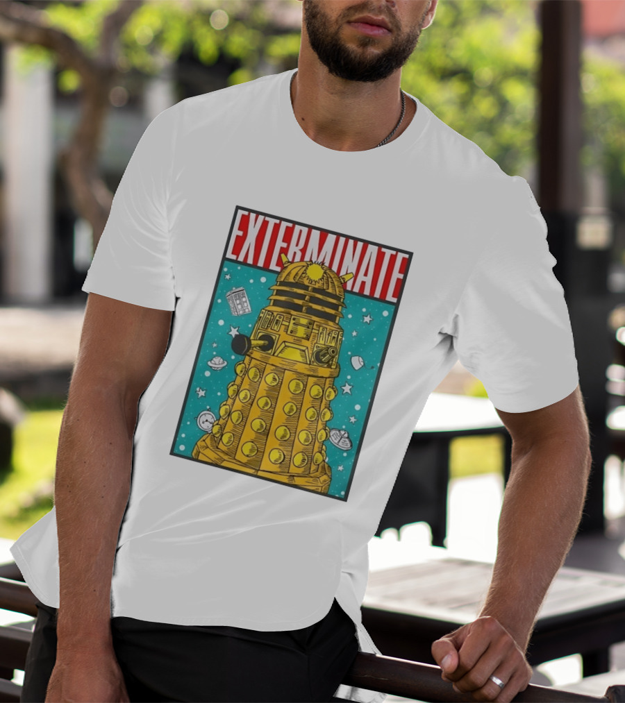 Doctor Who Dalek Exterminate Sci Fi BBC Classic Alien Robot T-Shirt