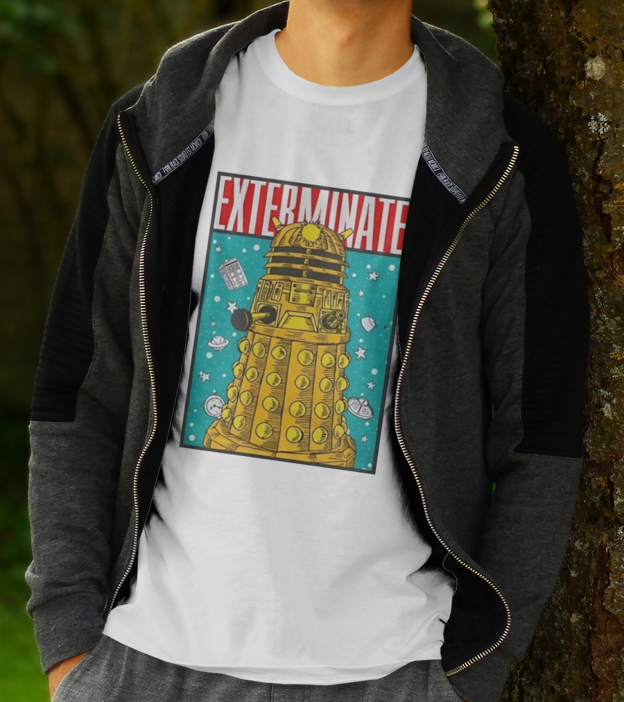 Doctor Who Dalek Exterminate Sci Fi BBC Classic Alien Robot T-Shirt