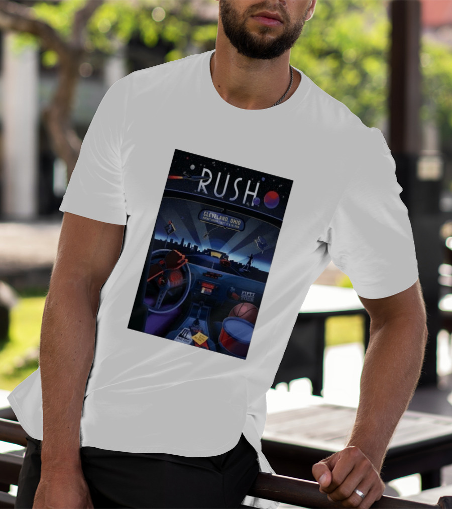Rush Fifty Tour Cleveland Ohio Rocket Arena September 17 & 19 2026 T-Shirt