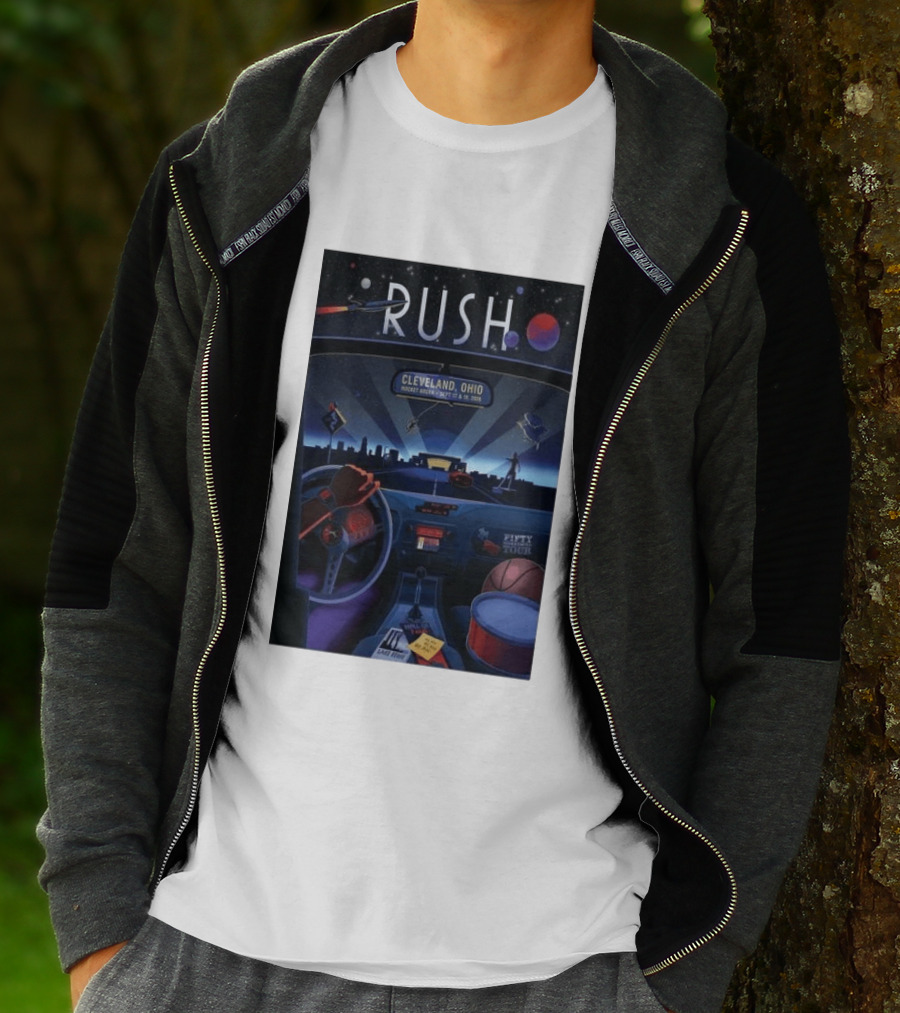 Rush Fifty Tour Cleveland Ohio Rocket Arena September 17 & 19 2026 T-Shirt