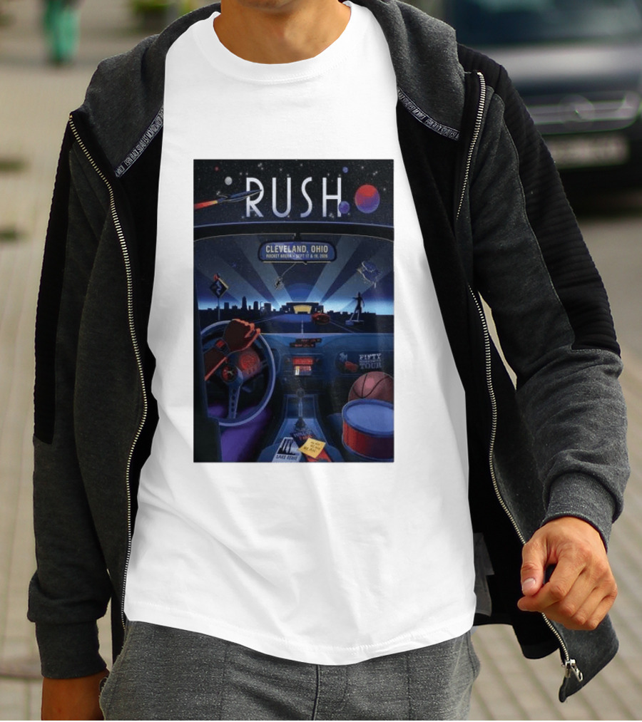 Rush Fifty Tour Cleveland Ohio Rocket Arena September 17 & 19 2026 T-Shirt