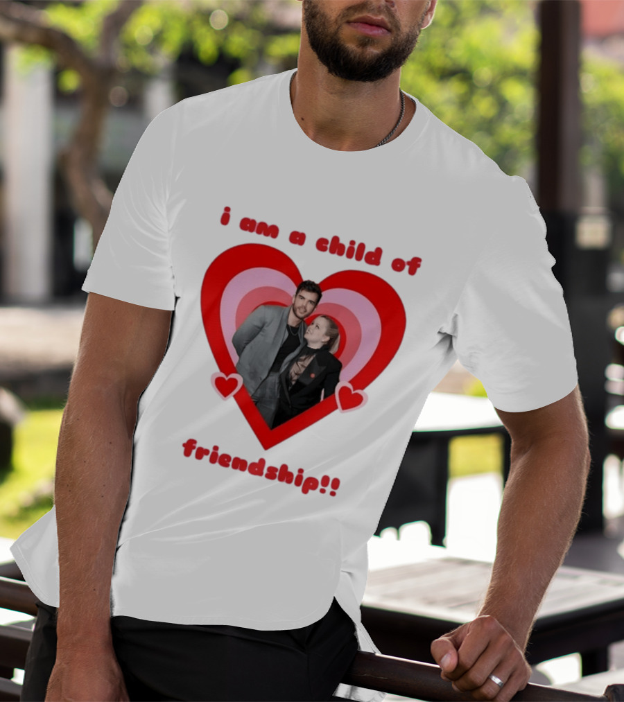 Luke Newton Nicola Coughlan I Am A Child Of Friendship Heart T-Shirt