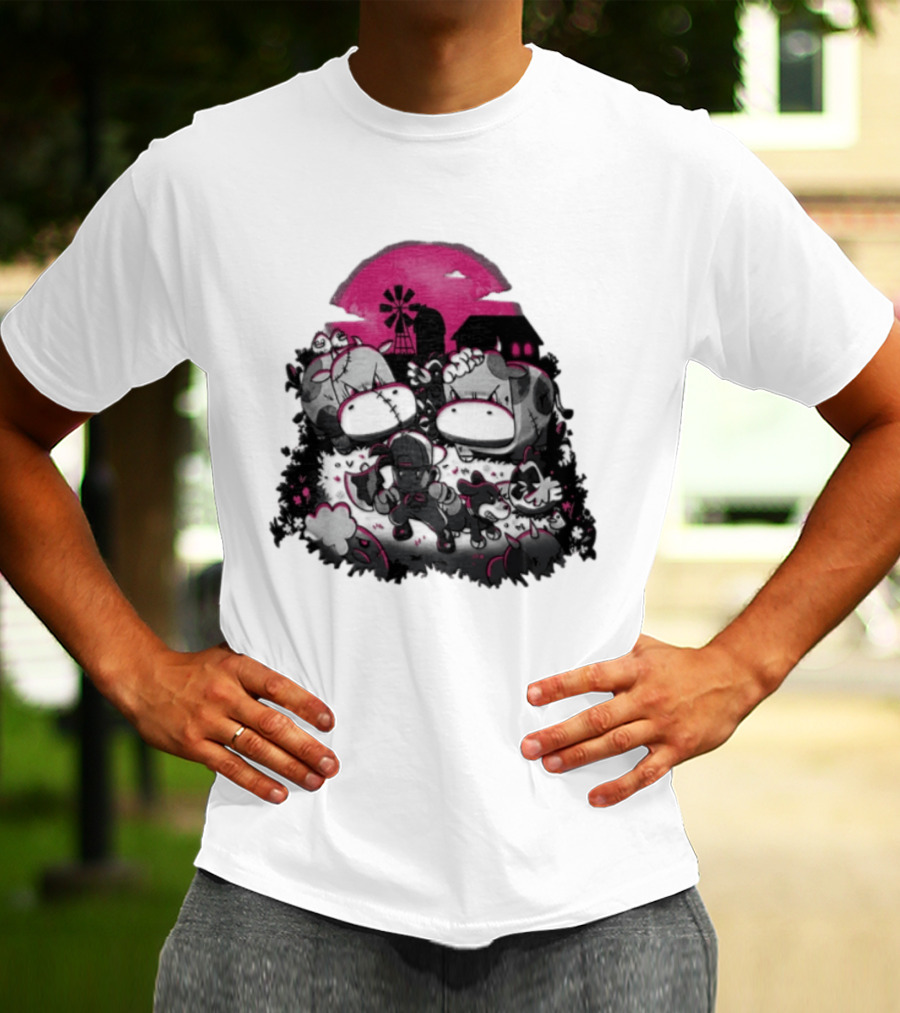 Harvest Moon Pete Zombie Farm Animals Horror Night Of The Living Farm Village T-Shirt