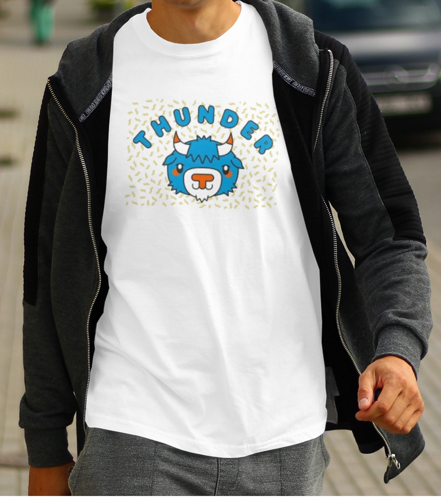 Oklahoma City Thunder Cartoon Rumble The Bison T-Shirt