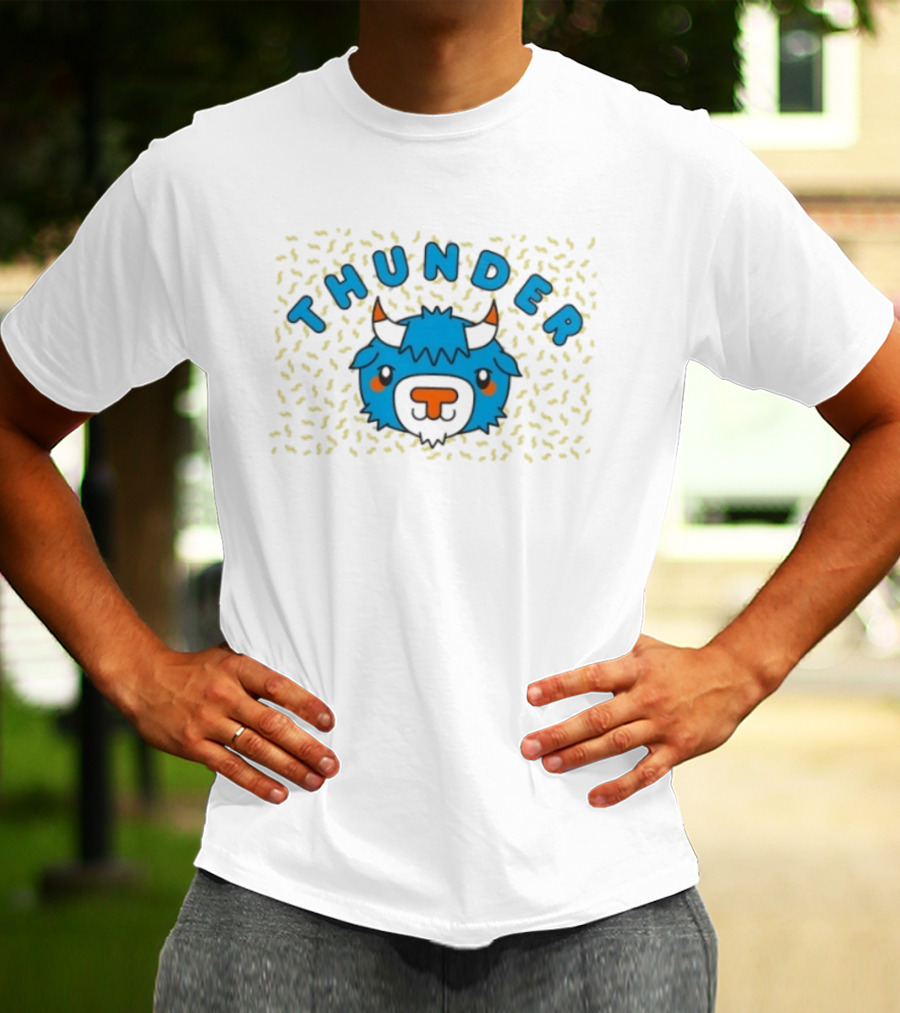 Oklahoma City Thunder Cartoon Rumble The Bison T-Shirt