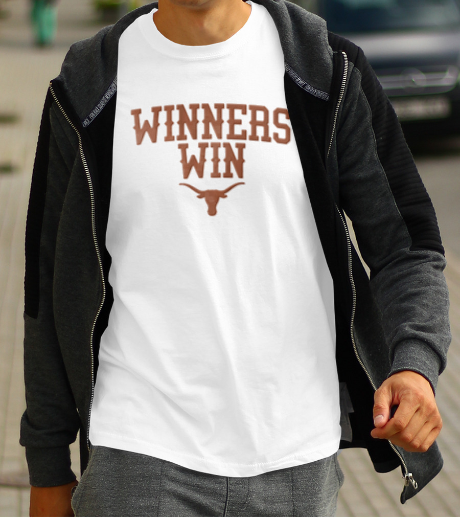 Texas Longhorns Winners Win Burnt Orange Steer Head T-Shirt