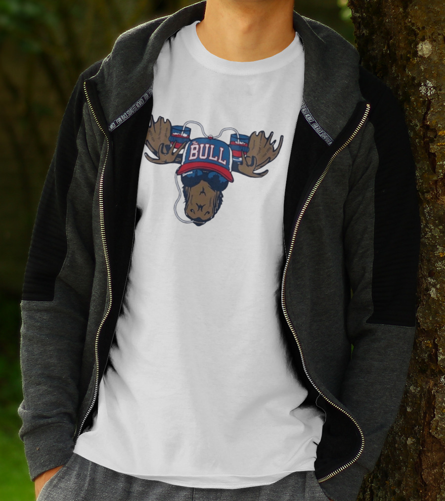The Bull Moose Hat Beer Drinking Antlers T-Shirt