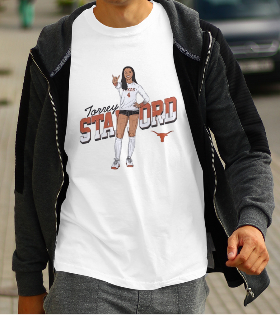 Torrey Stafford Texas Volleyball Longhorns Player 4 T-Shirt
