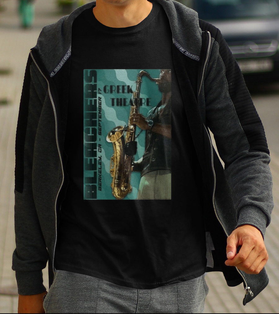 Bleachers Berkeley September 17 Greek Theatre Saxophone Player T-Shirt