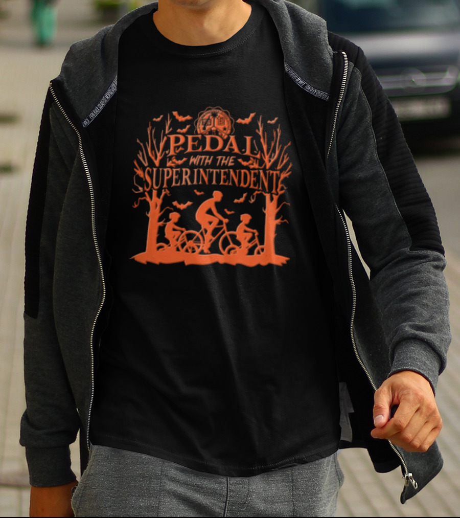 Brownsville Independent School District Pedal With The Superintendent Cycling Event Trees And Bats T-Shirt