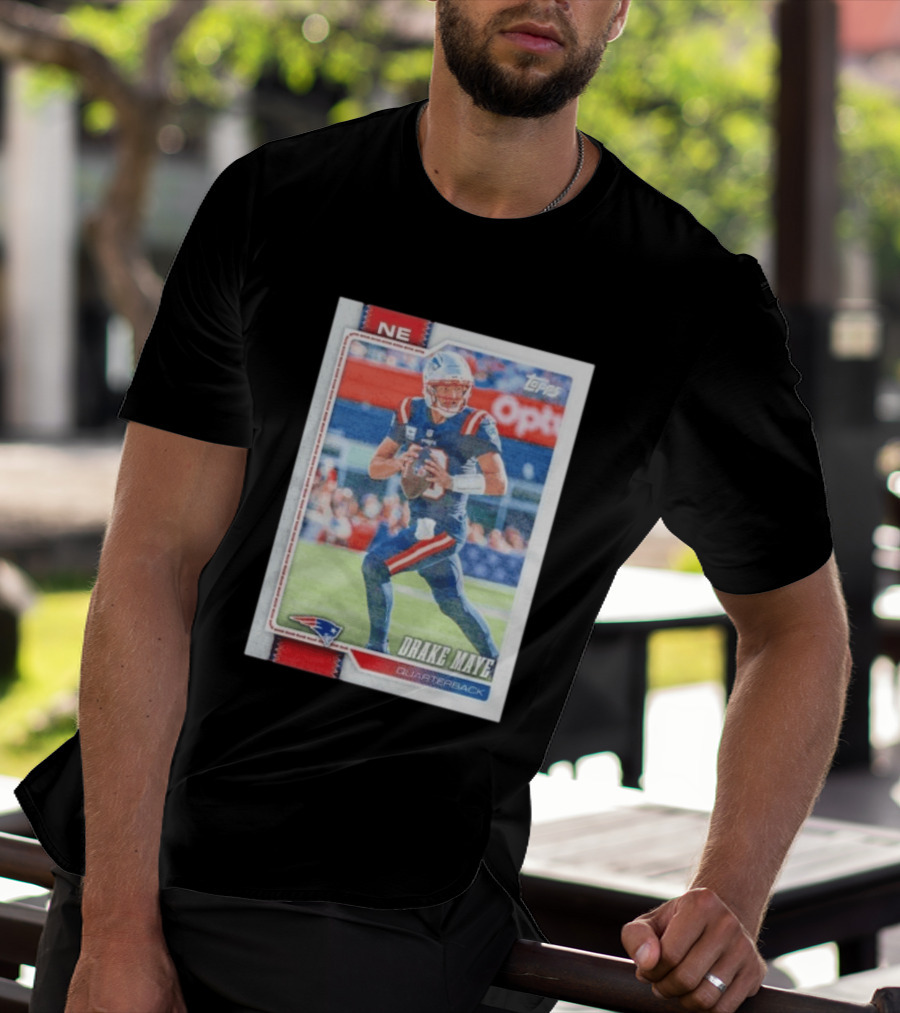New England Patriots Drake Maye 2026 Topps Quarterback Football Card T-Shirt