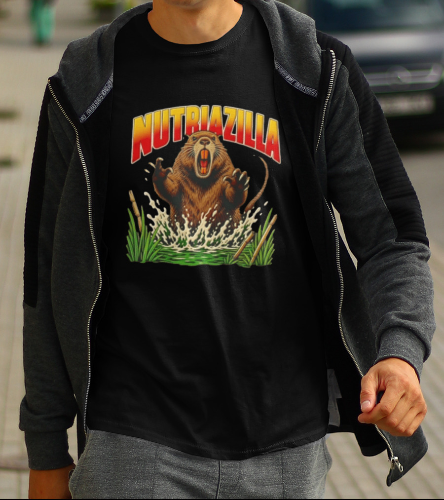 Nutriazilla Giant Nutria Emerging From Water T-Shirt