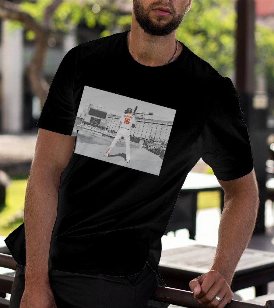 Baltimore Orioles Trey Mancini 16 Batting Camden Yards T-Shirt