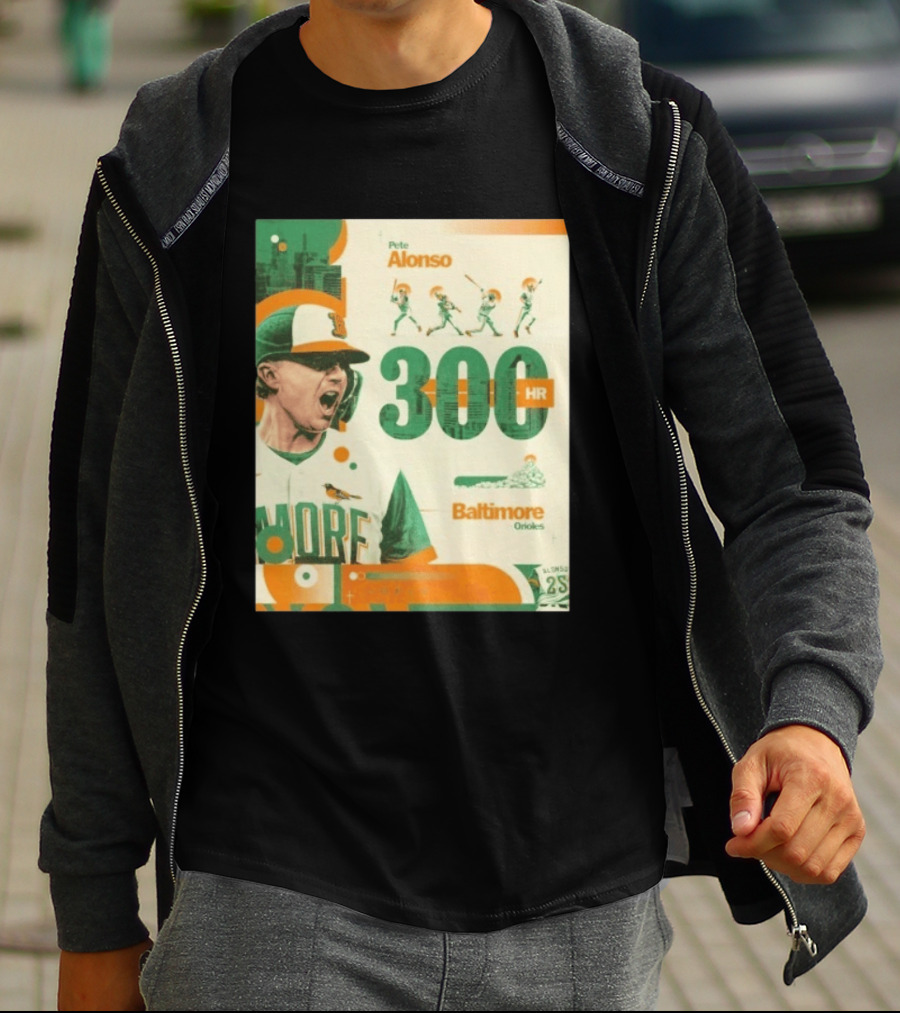 Pete Alonso 300 HR Baltimore Orioles Career Milestone T-Shirt