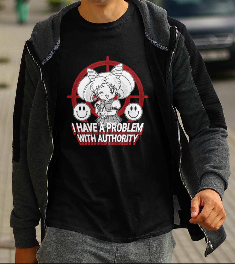 Sailor Moon I Have A Problem With Authority Anime Character Target Smiley Faces T-Shirt