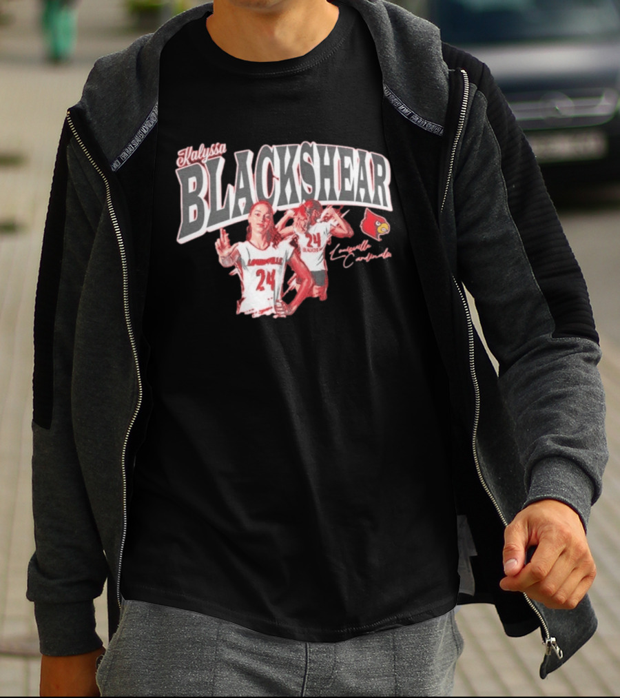 Kalyssa Blackshear Louisville Cardinals 24 Paintbrush T-Shirt