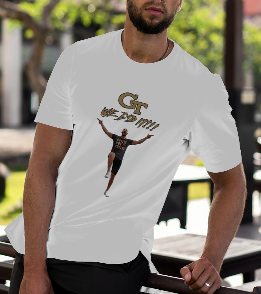 Georgia Tech GT We Did It Gritty Not Pretty Celebration T-Shirt
