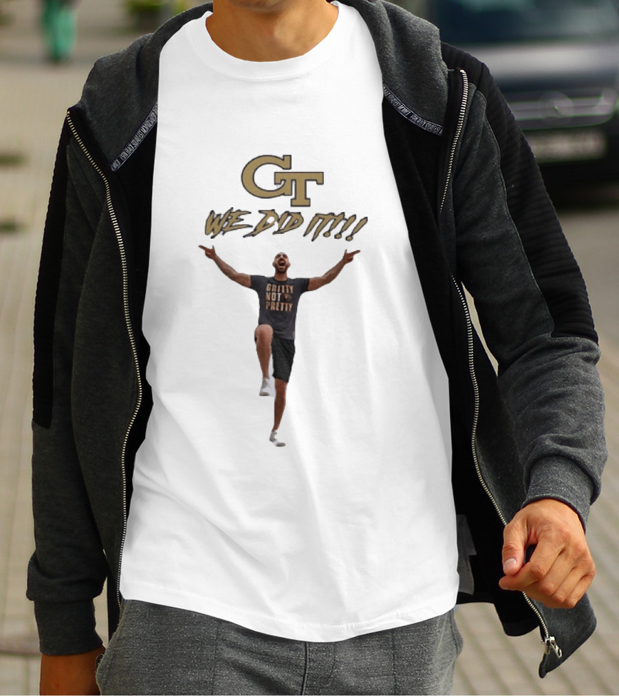 Georgia Tech GT We Did It Gritty Not Pretty Celebration T-Shirt