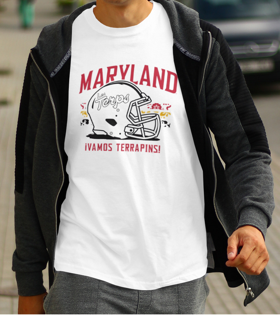 Maryland Terrapins Los Terps Ivamos Terrapins Helmet T-Shirt