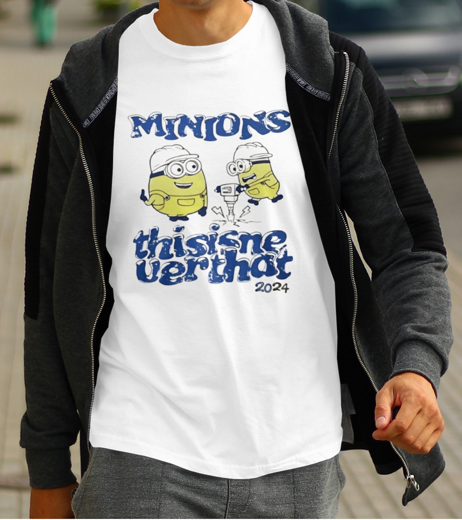 Minions Thisisneverthat 2024 Drilling Fun Collaboration T-Shirt