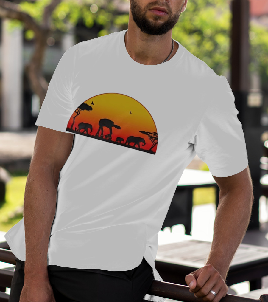 Star Wars AT AT Walker African Savanna Sunset T-Shirt