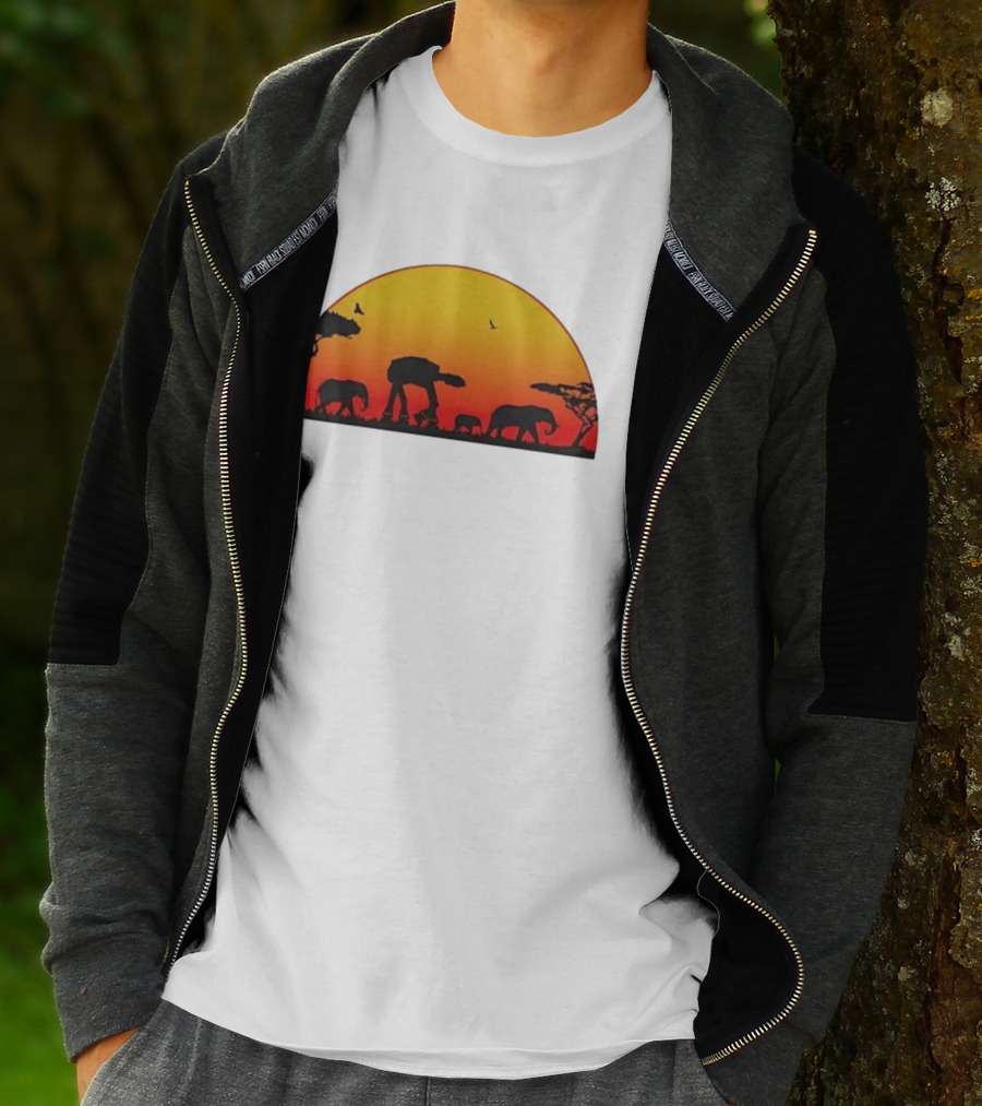 Star Wars AT AT Walker African Savanna Sunset T-Shirt