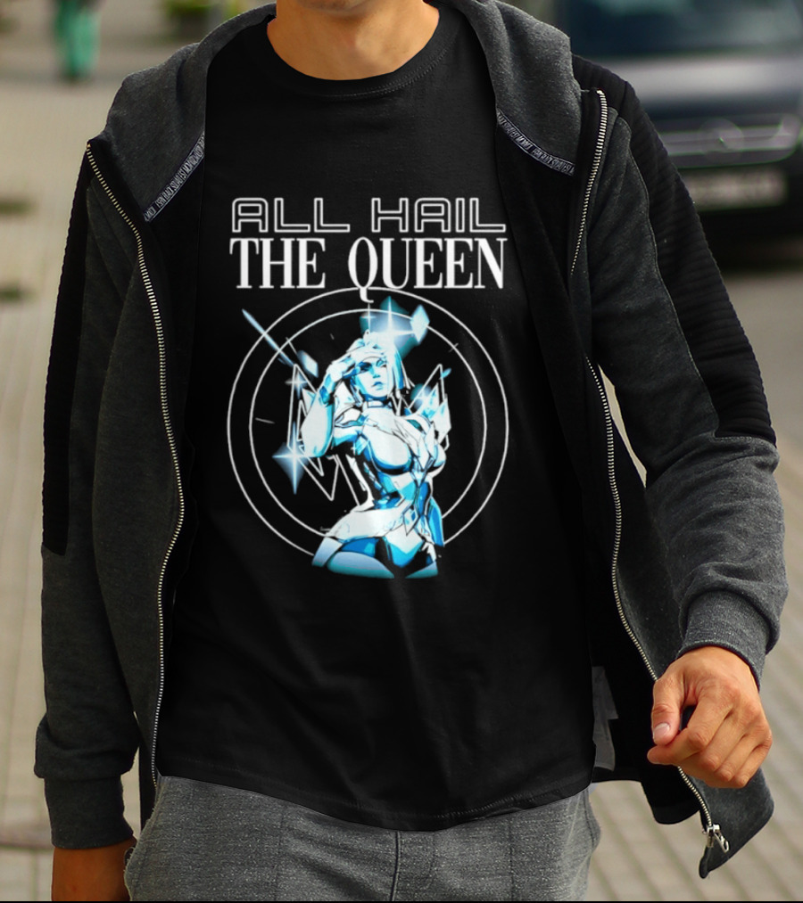 All Hail The Queen Crystal Warrior Fantasy Magic T-Shirt