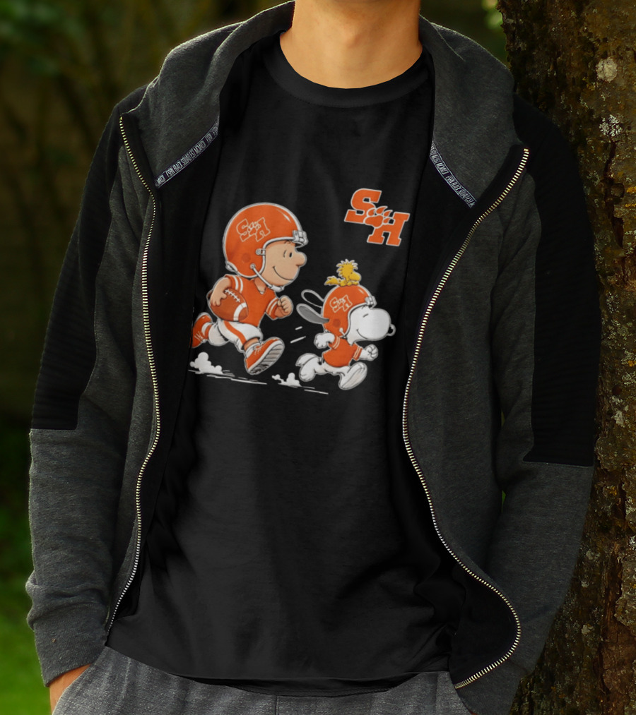 Charlie Brown And Snoopy Sam Houston Bearkats Football 2026 T-Shirt