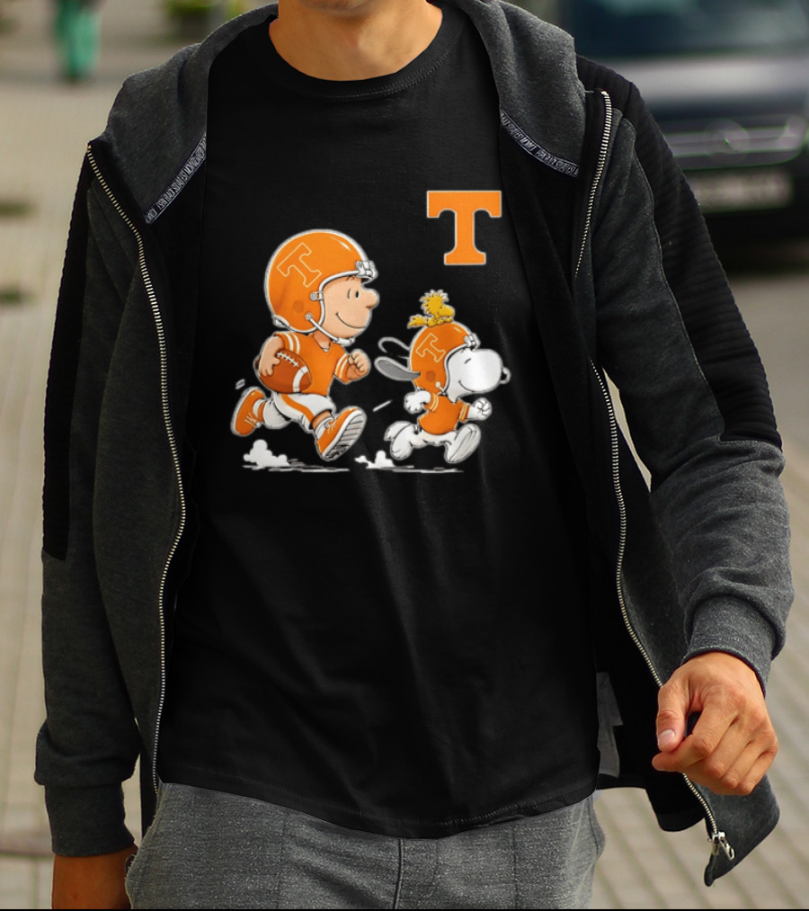 Charlie Brown Snoopy Woodstock Tennessee Volunteers Football 2026 T-Shirt