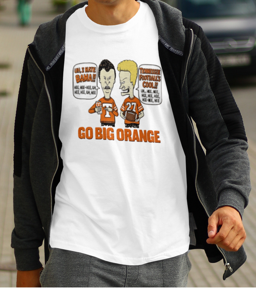 Go Big Orange Beavis And Butt Head Tennessee Volunteers Football T-Shirt