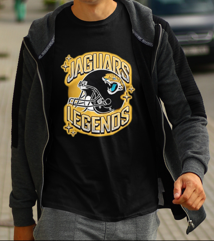 Jaguars Legends Football Helmet Icon With Stars T-Shirt