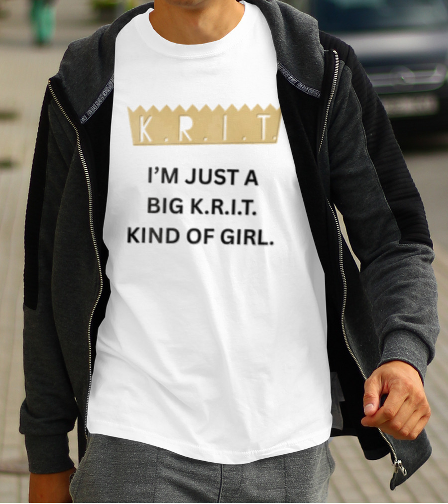 Big Krit I'm Just A Big K.R.I.T. Kind Of Girl Gold Crown T-Shirt