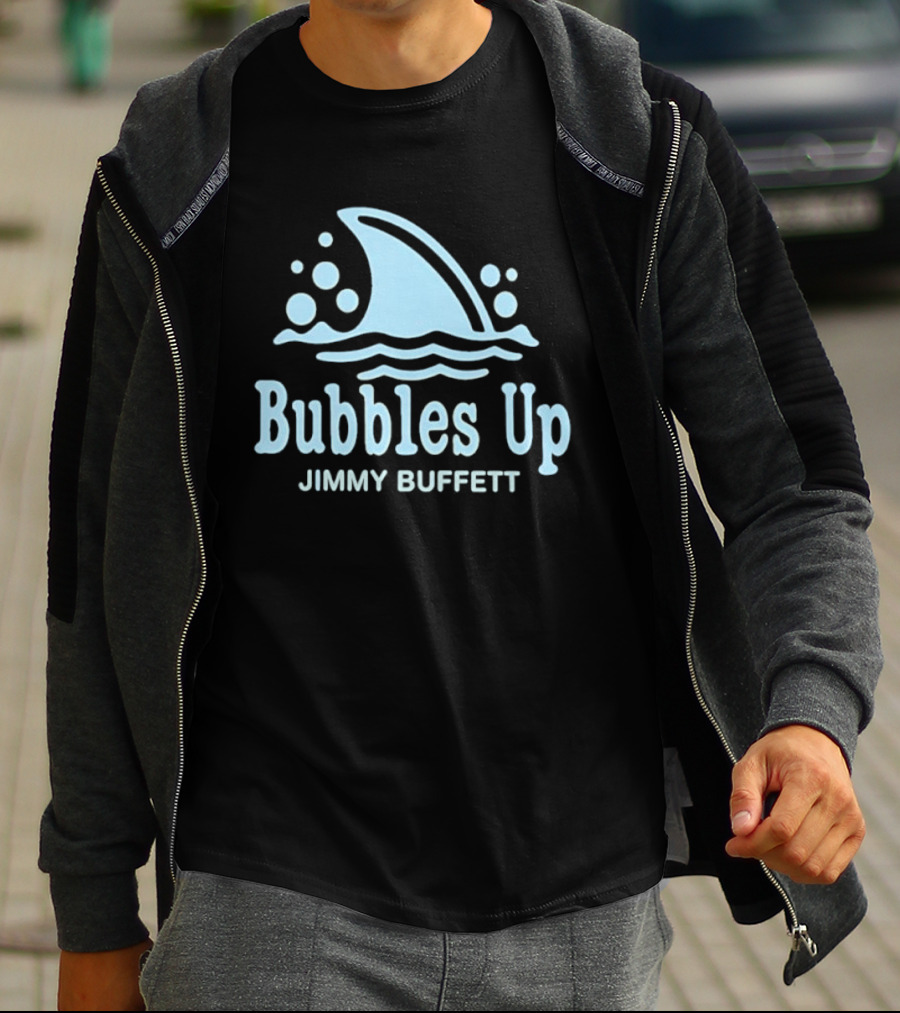 Bubbles Up Jimmy Buffett Parrothead Shark Wave Bubbles T-Shirt