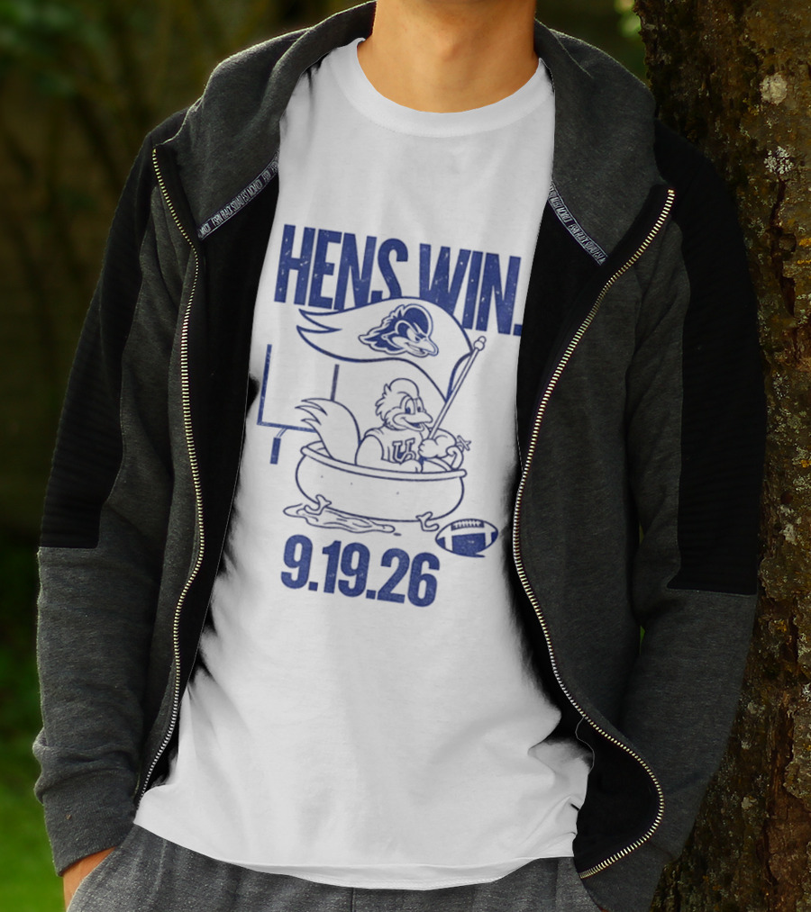 Hens Win Delaware Football 9.19.26 T-Shirt