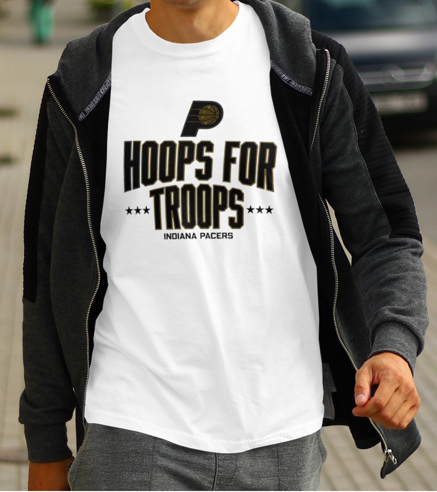 Indiana Pacers Hoops For Troops NBA 2025 T-Shirt