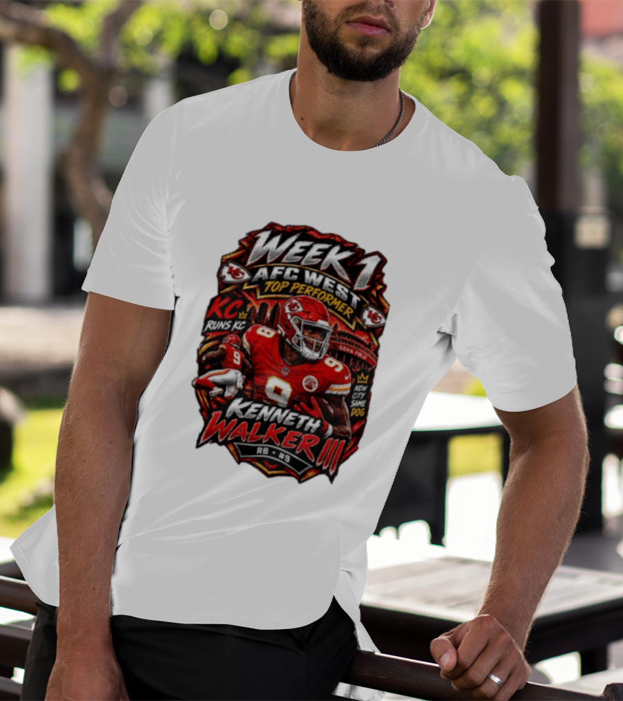 Kenneth Walker Kansas City Chiefs Week 1 NFC West Top Performer T-Shirt