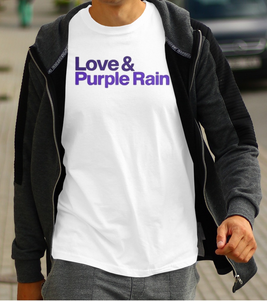 Minnesota Vikings Love Peace Purple Rain T-Shirt