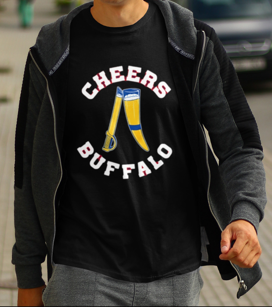 Buffalo Bills Cheers With Beer And Sabre T-Shirt
