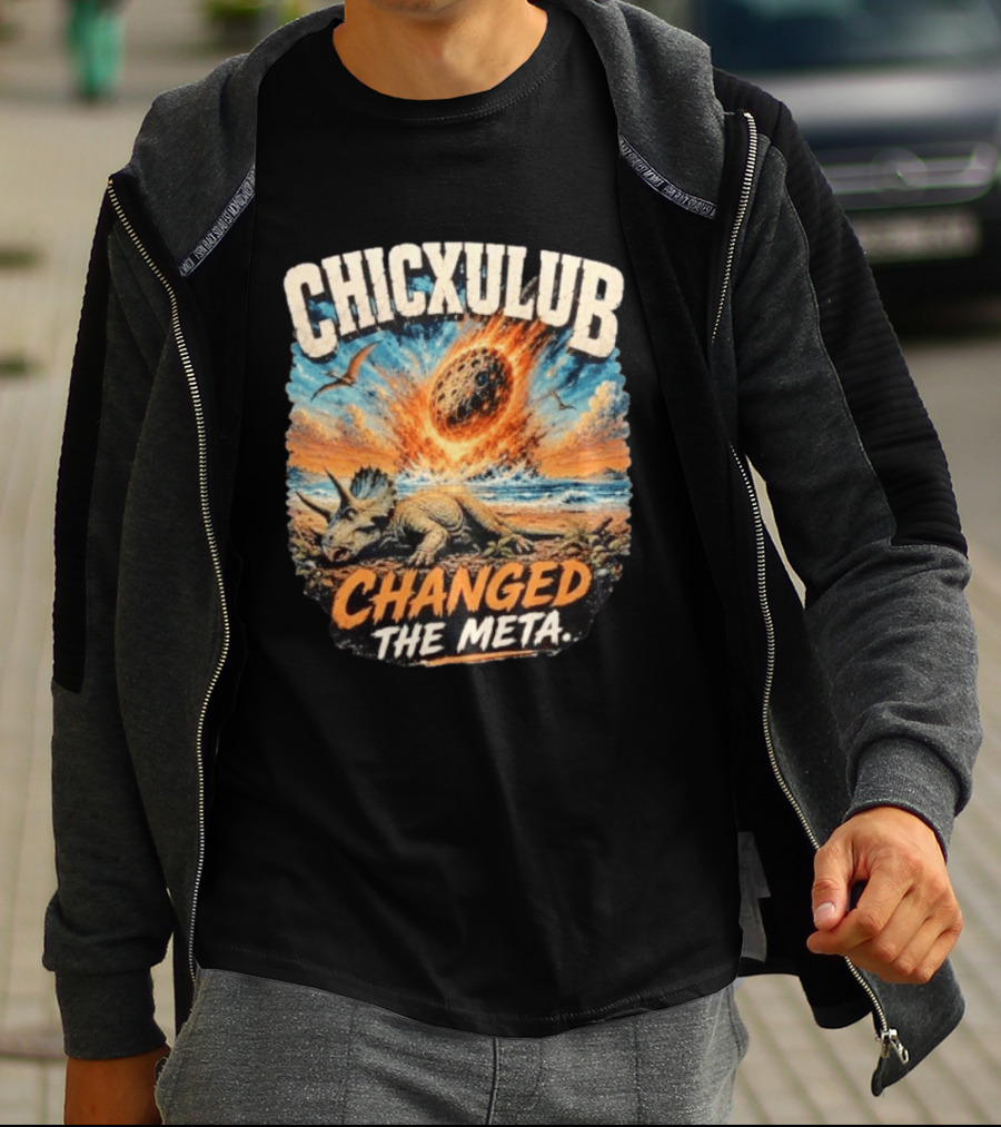 Chicxulub Asteroid Impact Dinosaur Triceratops Extinction Event T-Shirt