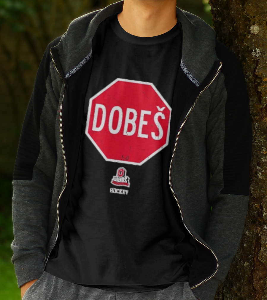 Ohio State Buckeyes Jakub Dobes Stop Sign T-Shirt