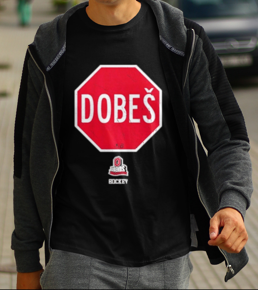 Ohio State Buckeyes Jakub Dobes Stop Sign T-Shirt