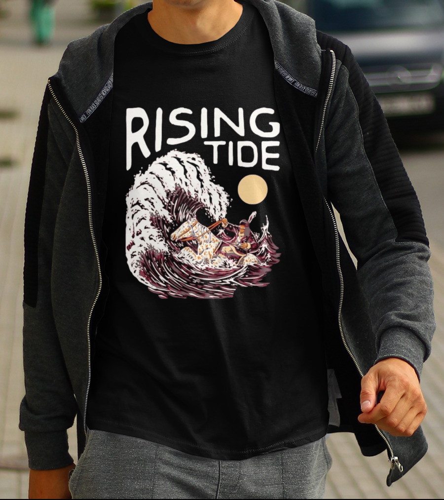 Rising Tide Surfing Horse Wave Native American Old Row T-Shirt