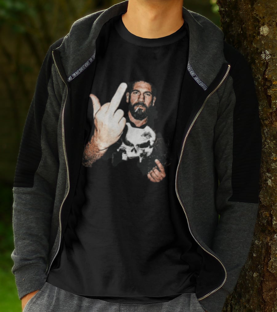 Jon Bernthal Punisher Middle Finger Iconic Gesture T-Shirt