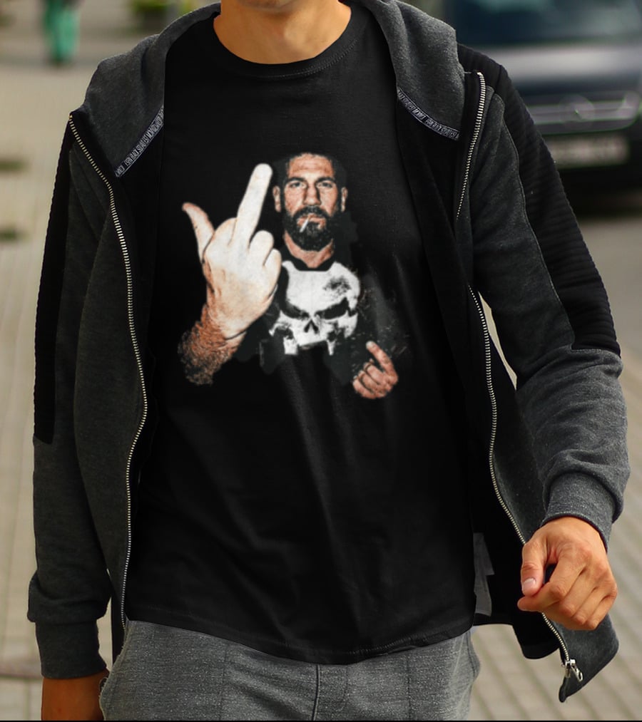 Jon Bernthal Punisher Middle Finger Iconic Gesture T-Shirt