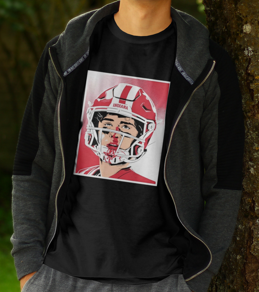 Josh Hoover Indiana Football Bloody Face Helmet T-Shirt
