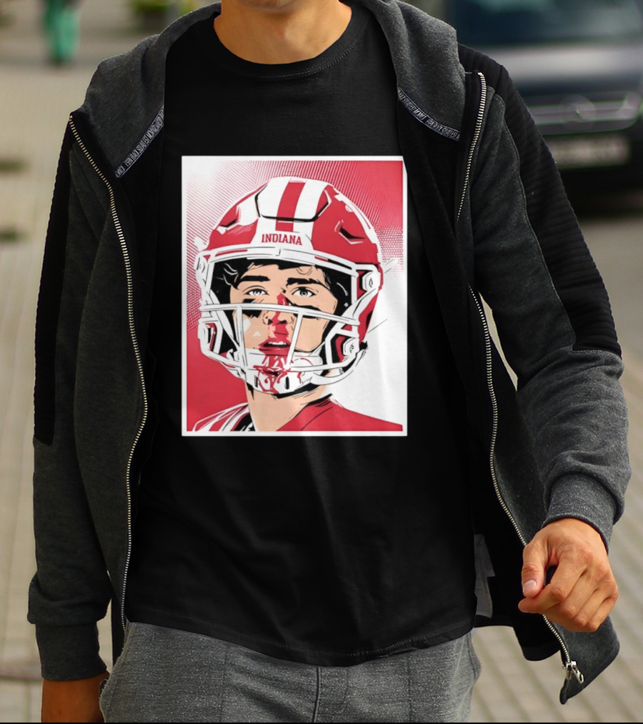 Josh Hoover Indiana Football Bloody Face Helmet T-Shirt