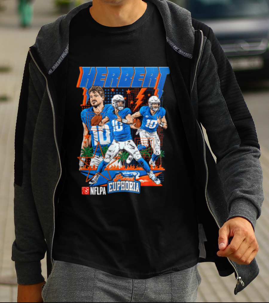 Herbert Player Euphoria NFLPA Limited Edition Lightning Version T-Shirt