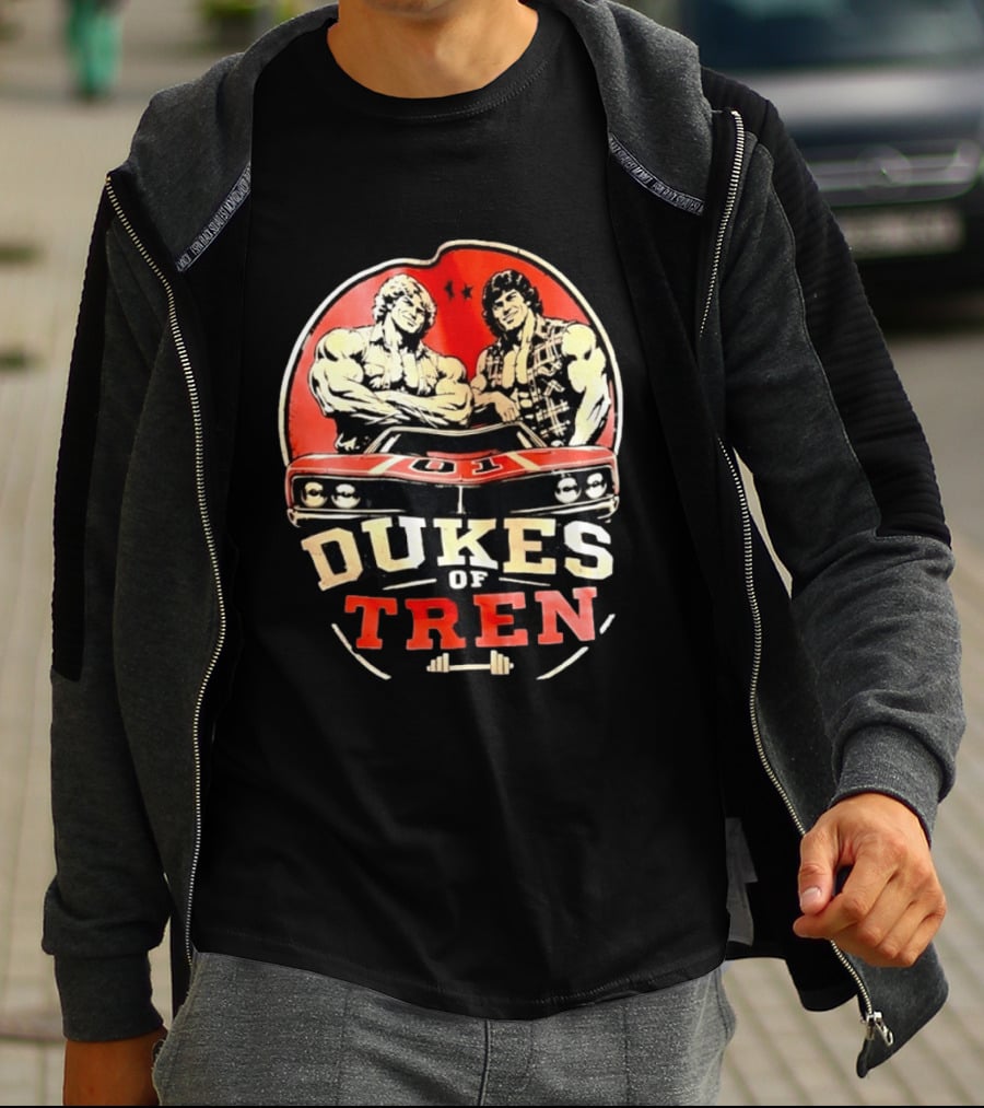 Dukes Of Tren Distressed Muscle Car Bodybuilding Power T-Shirt