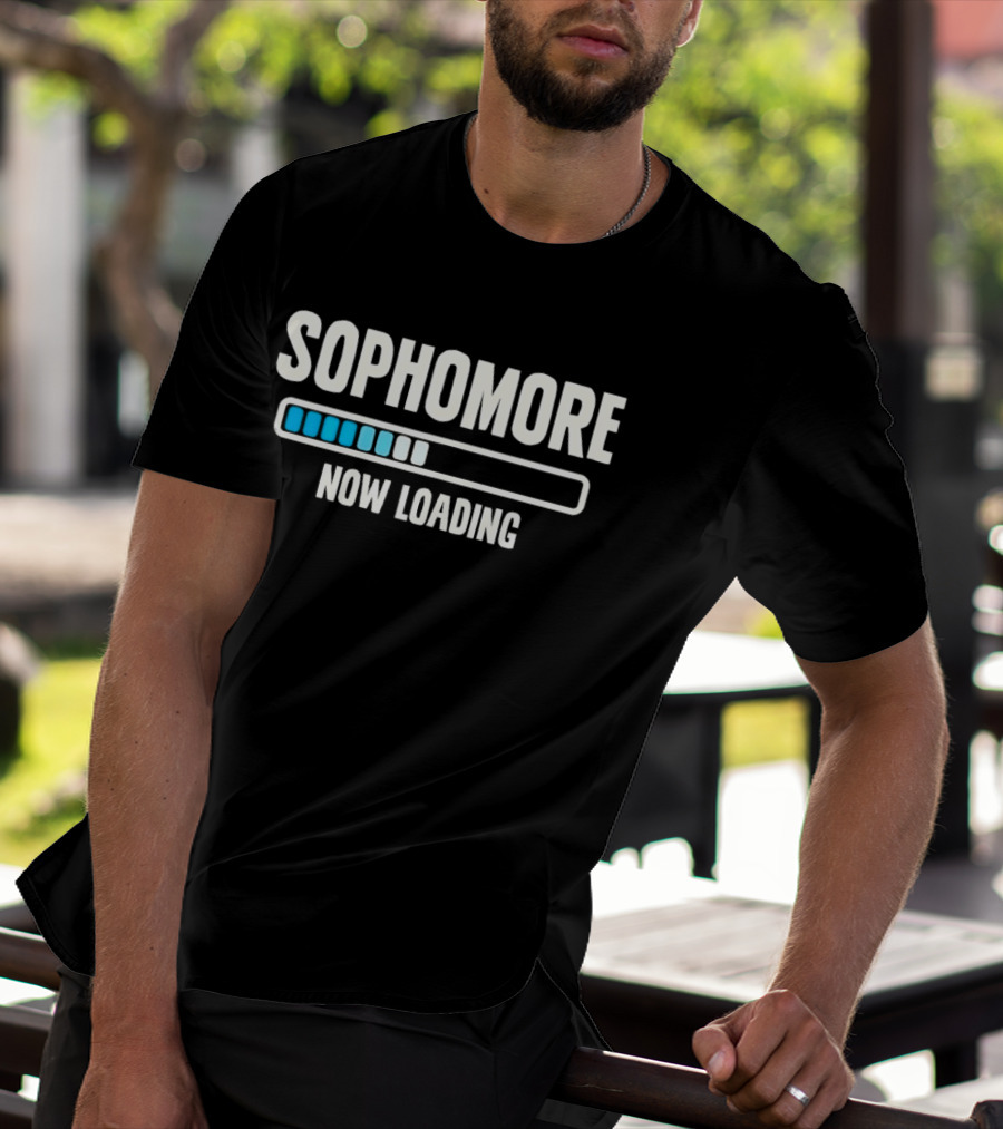 Sophomore Now Loading Back To School Student Progress Bar T-Shirt